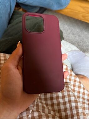 Premium Silicone Phone Case in Deep Burgundy